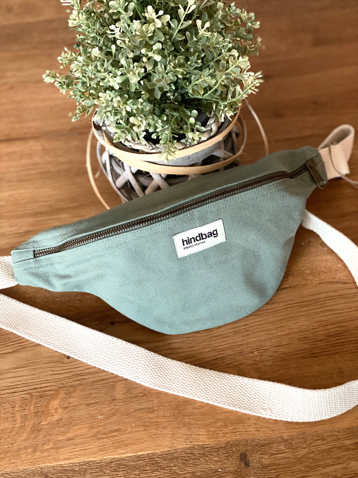 HINDBAG OLIVIA - Sac banane Vert sauge