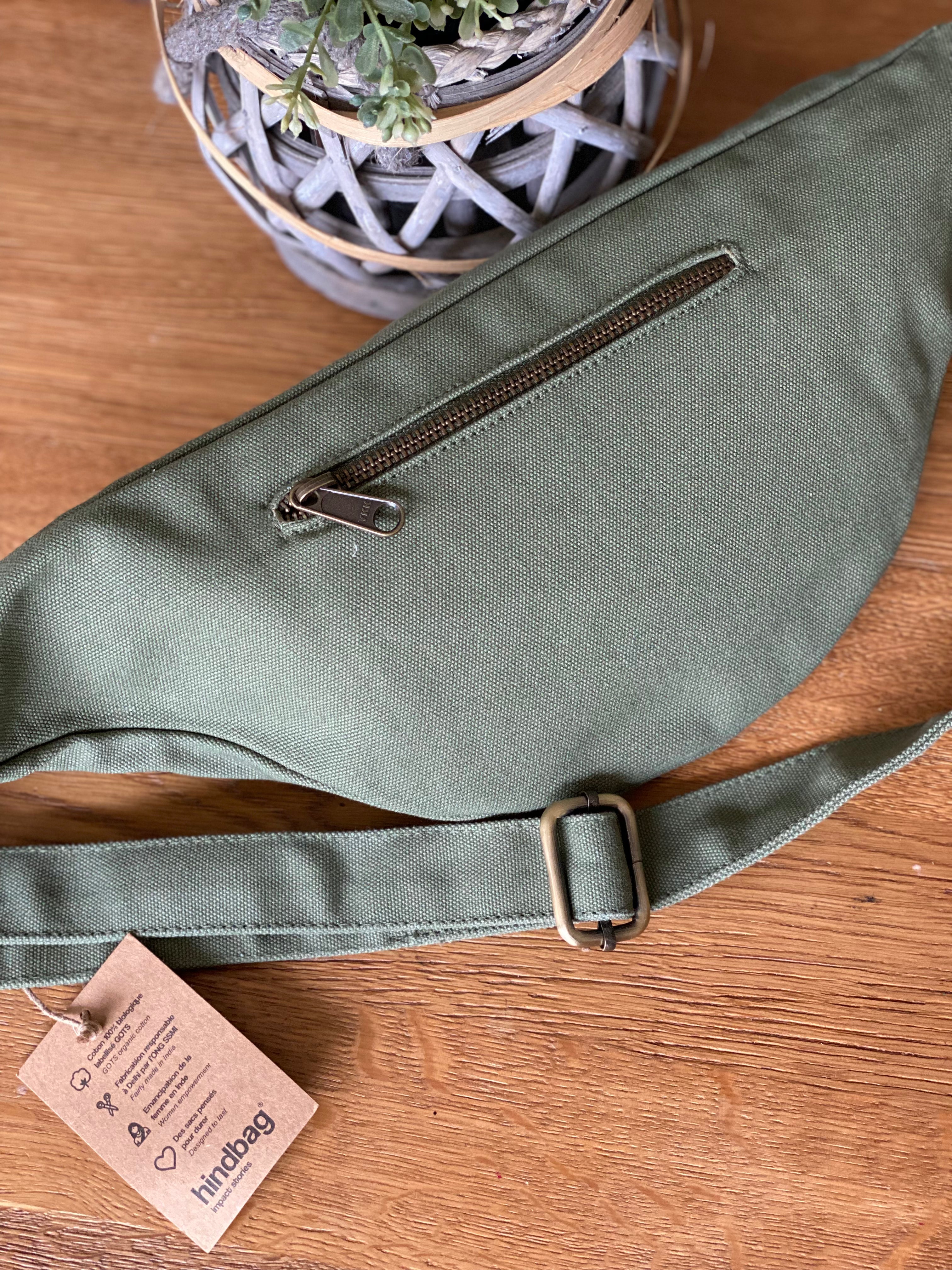 HINDBAG SASHA - Sac banane Vert Olive / Kaki