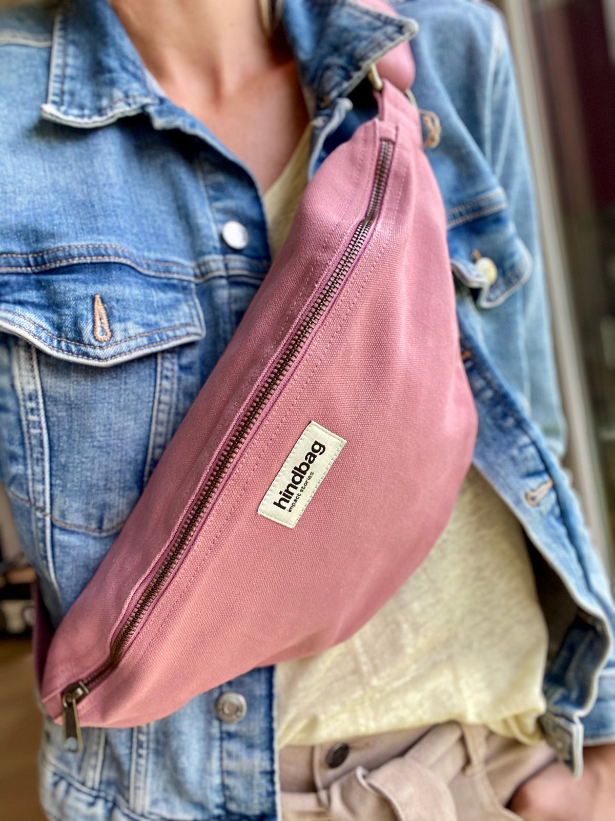 HINDBAG SASHA - Sac banane Rose blush
