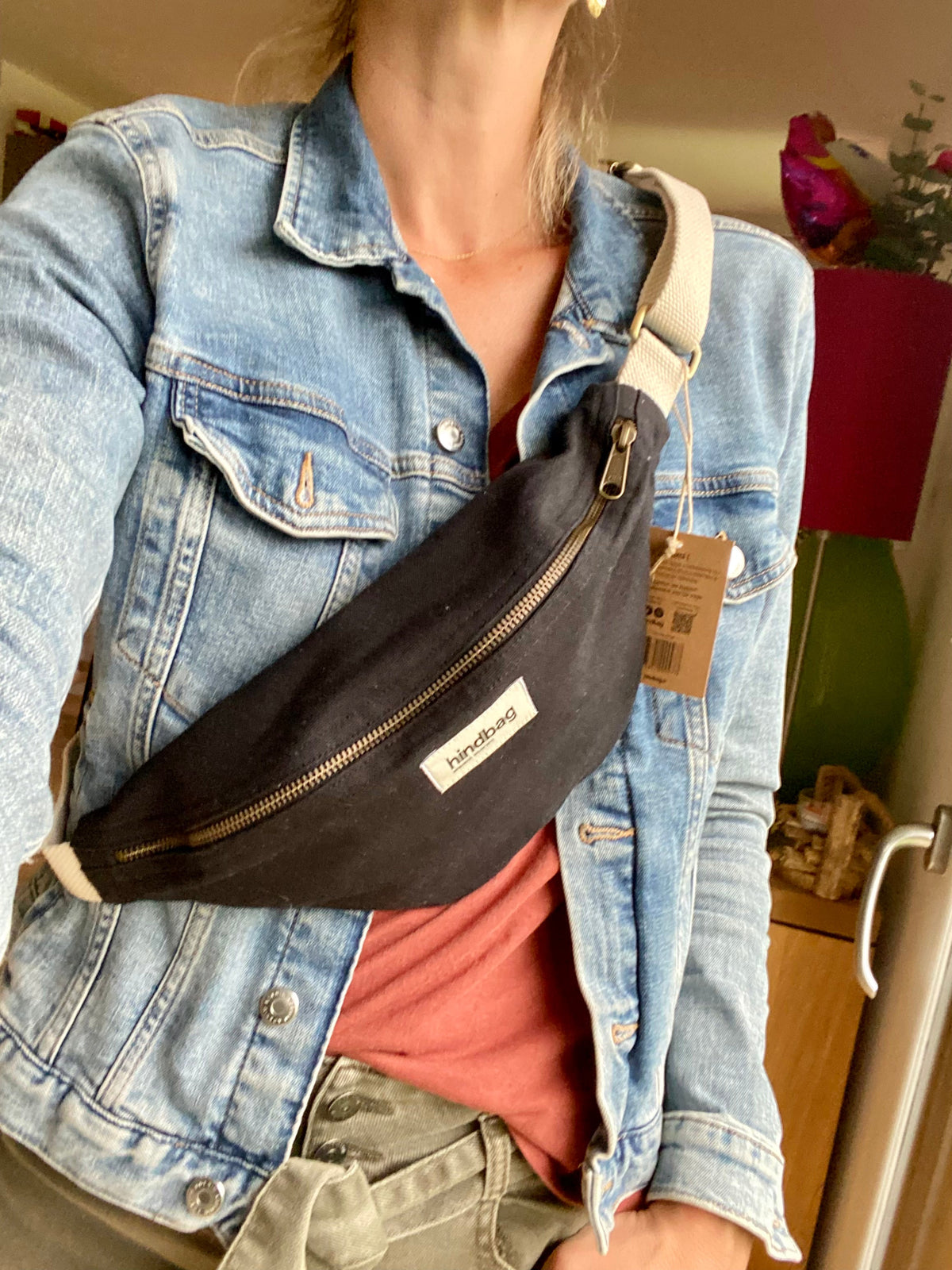 HINDBAG OLIVIA - Sac banane Noir