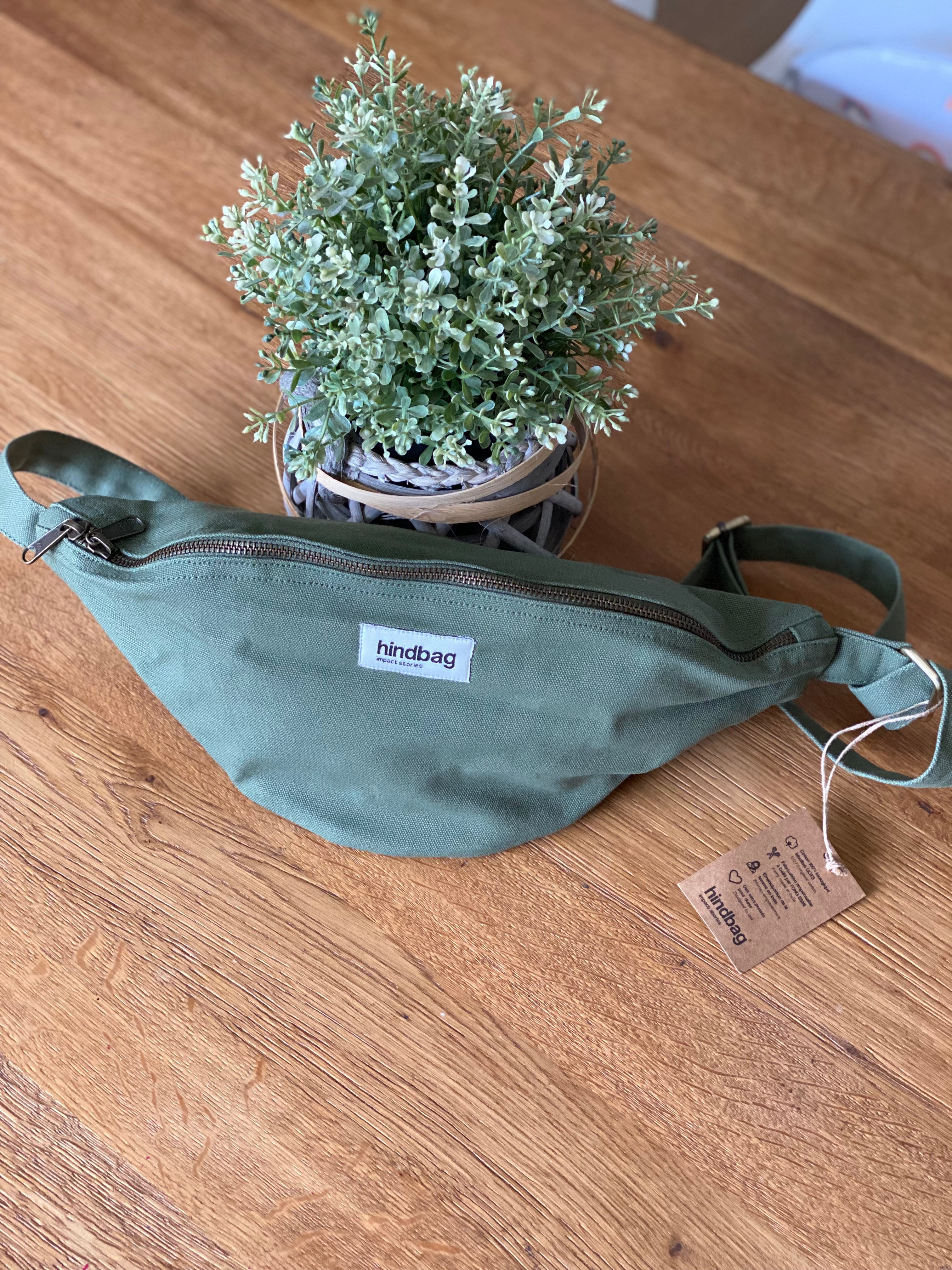 HINDBAG SASHA - Sac banane Vert Olive / Kaki