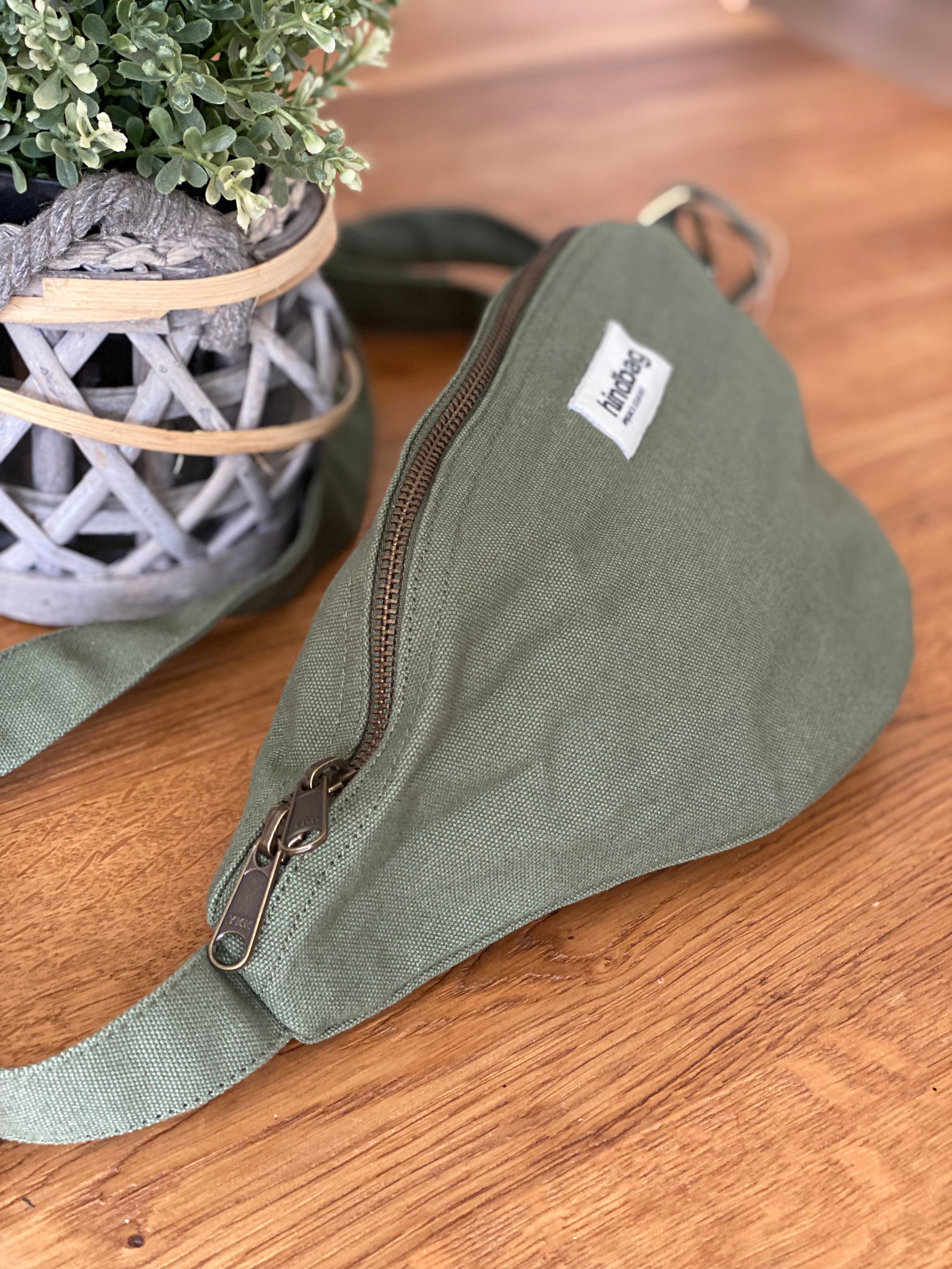 HINDBAG SASHA - Sac banane Vert Olive / Kaki