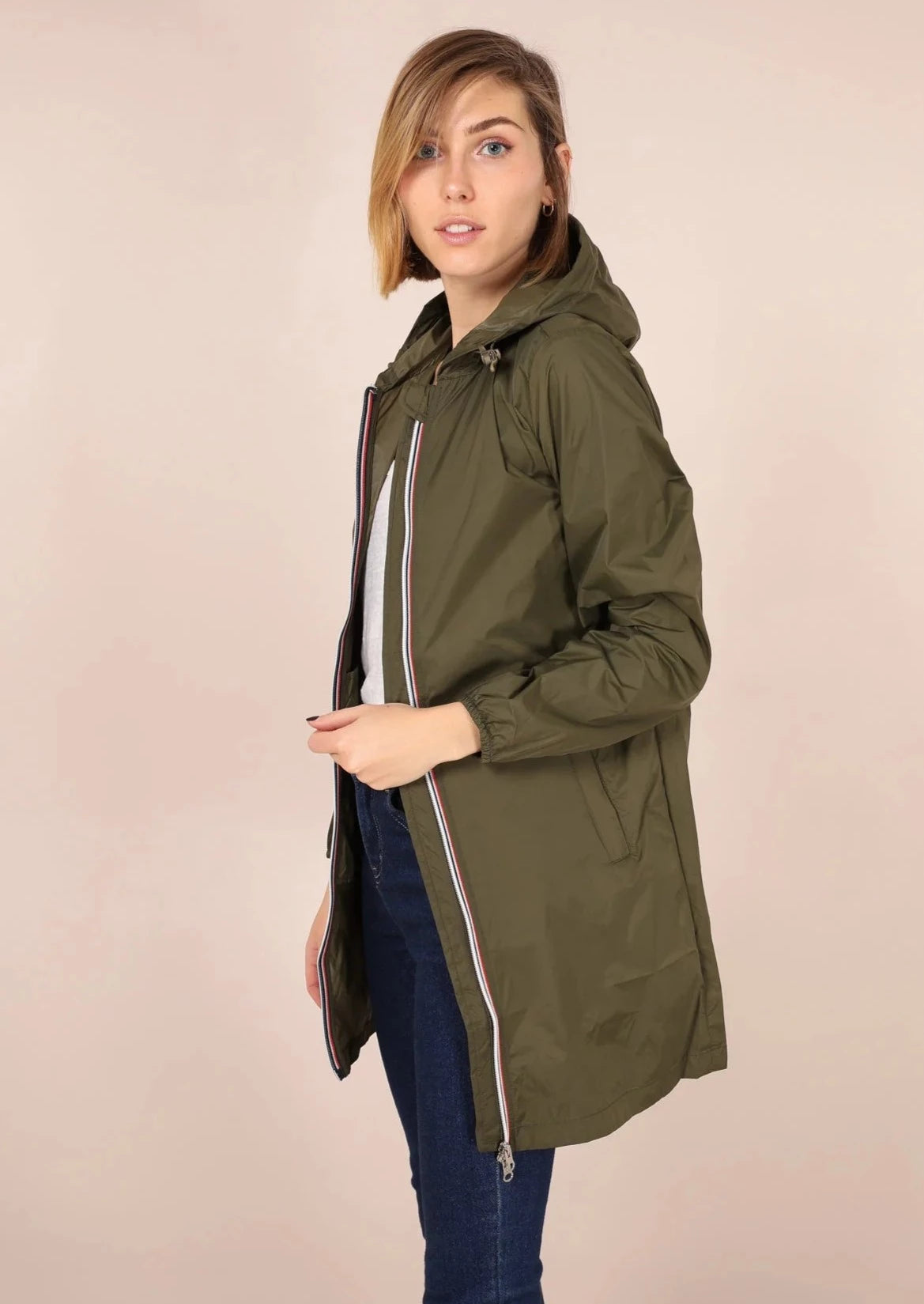 LAURA JO - Coupe vent imperméable ANNA LONG léger - Kaki