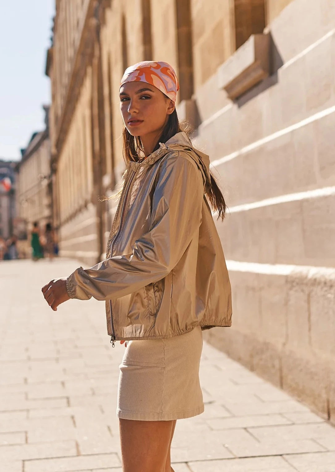 LAURA JO - Coupe vent imperméable ANNA COURT Doré
