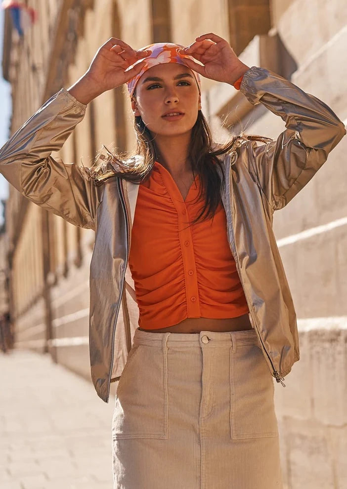 LAURA JO - Coupe vent imperméable ANNA COURT Doré