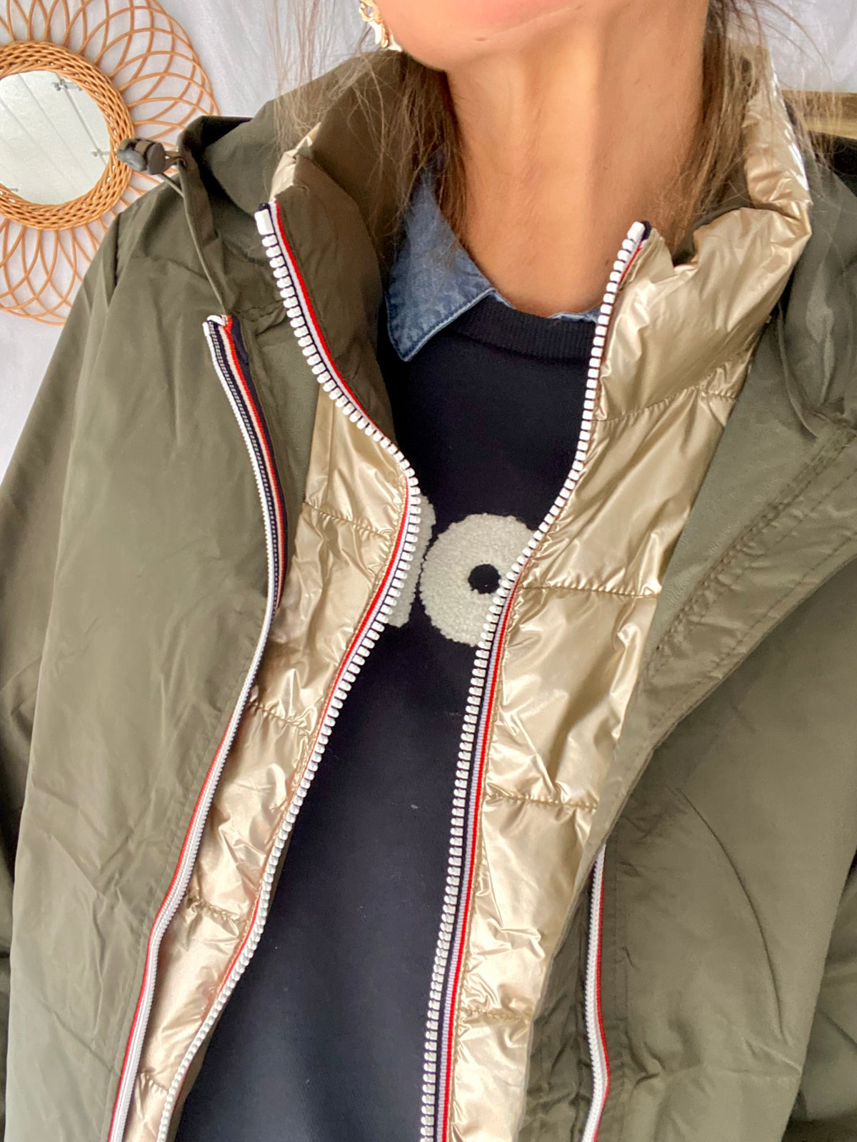 LAURA JO - Coupe vent imperméable ANNA LONG léger - Kaki