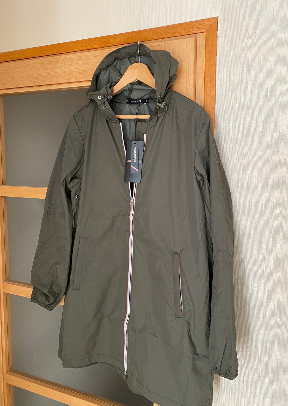 LAURA JO - Coupe vent imperméable ANNA LONG léger - Kaki