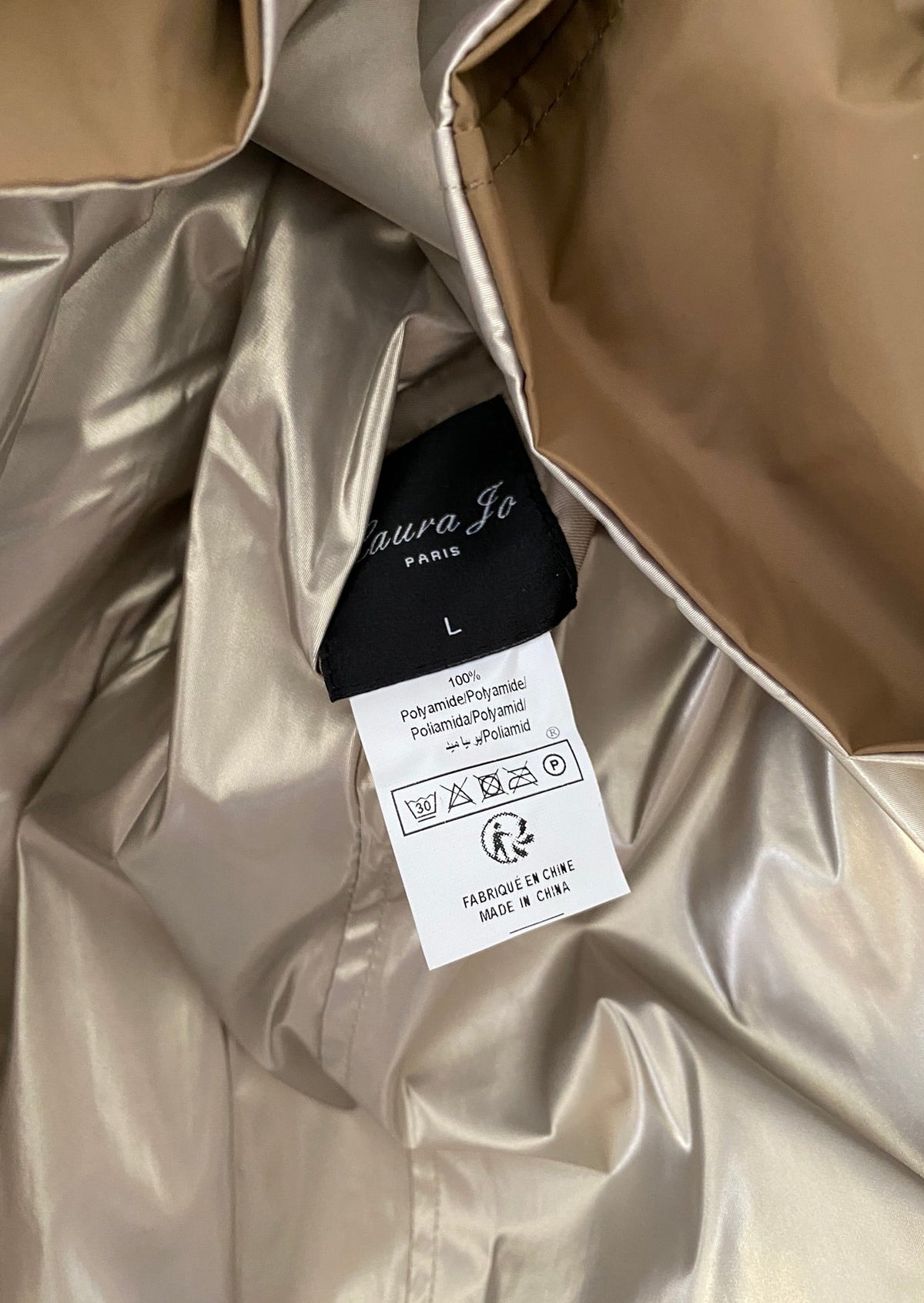 LAURA JO - Imperméable réversible léger GARANCE LONG - Camel/Doré