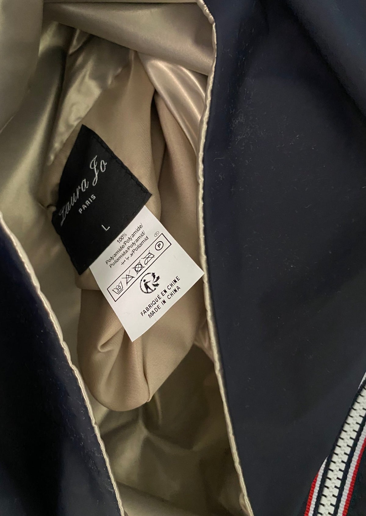 LAURA JO - Imperméable réversible léger GARANCE LONG - Marine/Doré