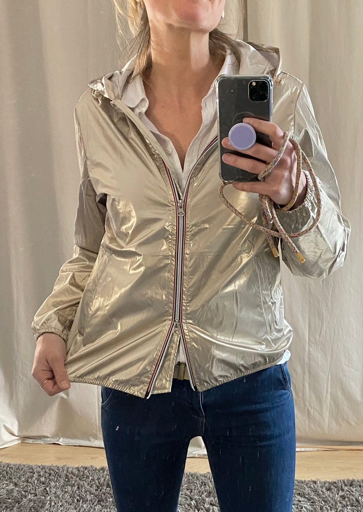LAURA JO - Coupe vent imperméable ANNA COURT Doré