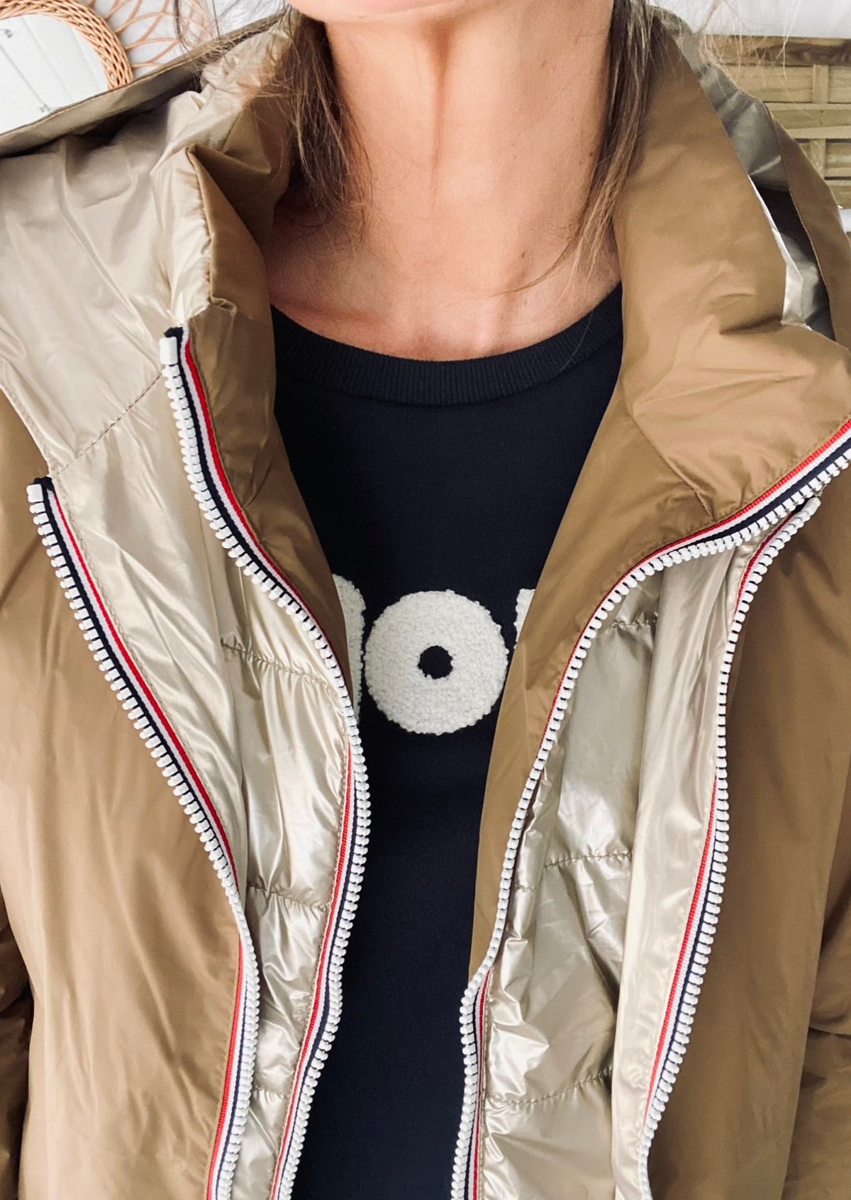 LAURA JO - Imperméable réversible léger GARANCE LONG - Camel/Doré